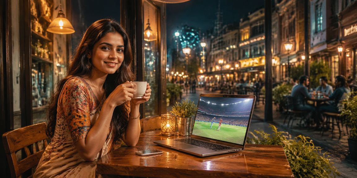 ঢাকায় চা বাগানের পরিবেশে বিনোদন ও বেটিং উপভোগ করছেন একজন দর্শক