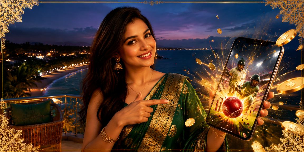 সিলেটের চা বাগানের পটভূমিতে মোবাইলে ক্রিকেট বেটিং করছেন একজন ব্যক্তি